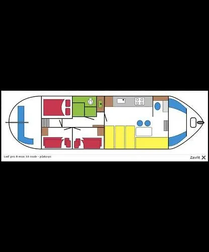 Zouw Hausboat Zakotven -pouze Ubytovaní
